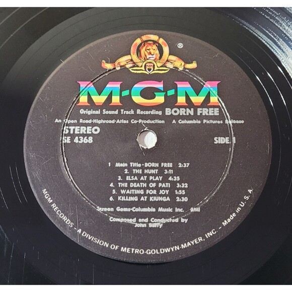 John Barry LP Born Free (Original Soundtrack) on MGM VG/VG '66 Stereo - Picture 3 of 4